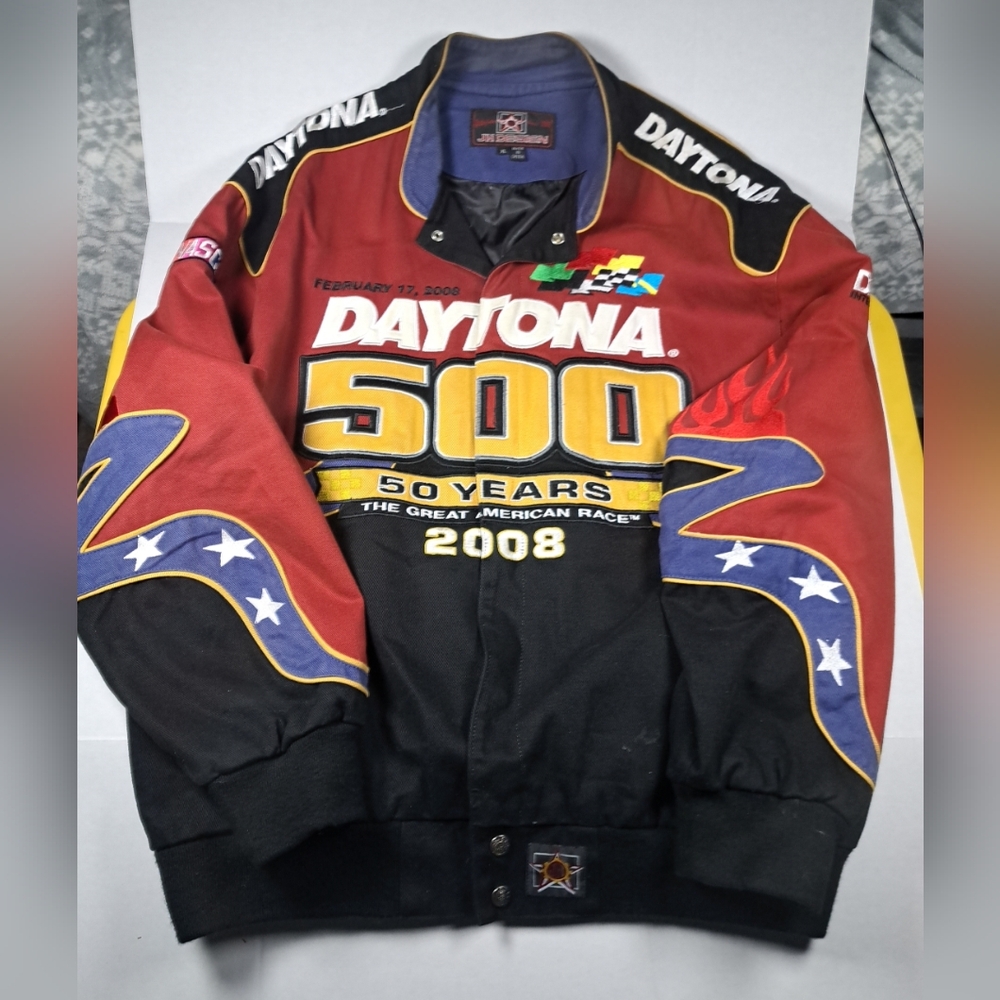 Daytona 500 Black and Red Jacket 50th Anniversary February 17th 2008 Mens XL - Picture 1 of 10